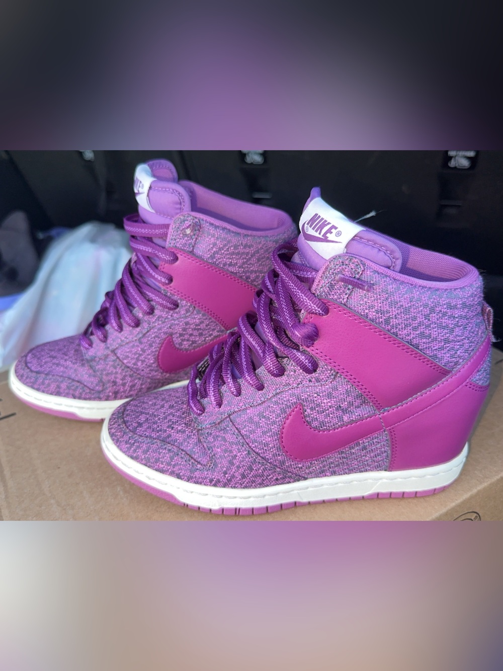 Nike Dunk Sky Hi Magenta/Purple High-Top Sneakers